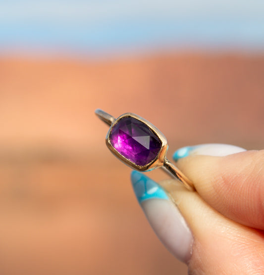 Amethyst Gold Filled Ring Size 9