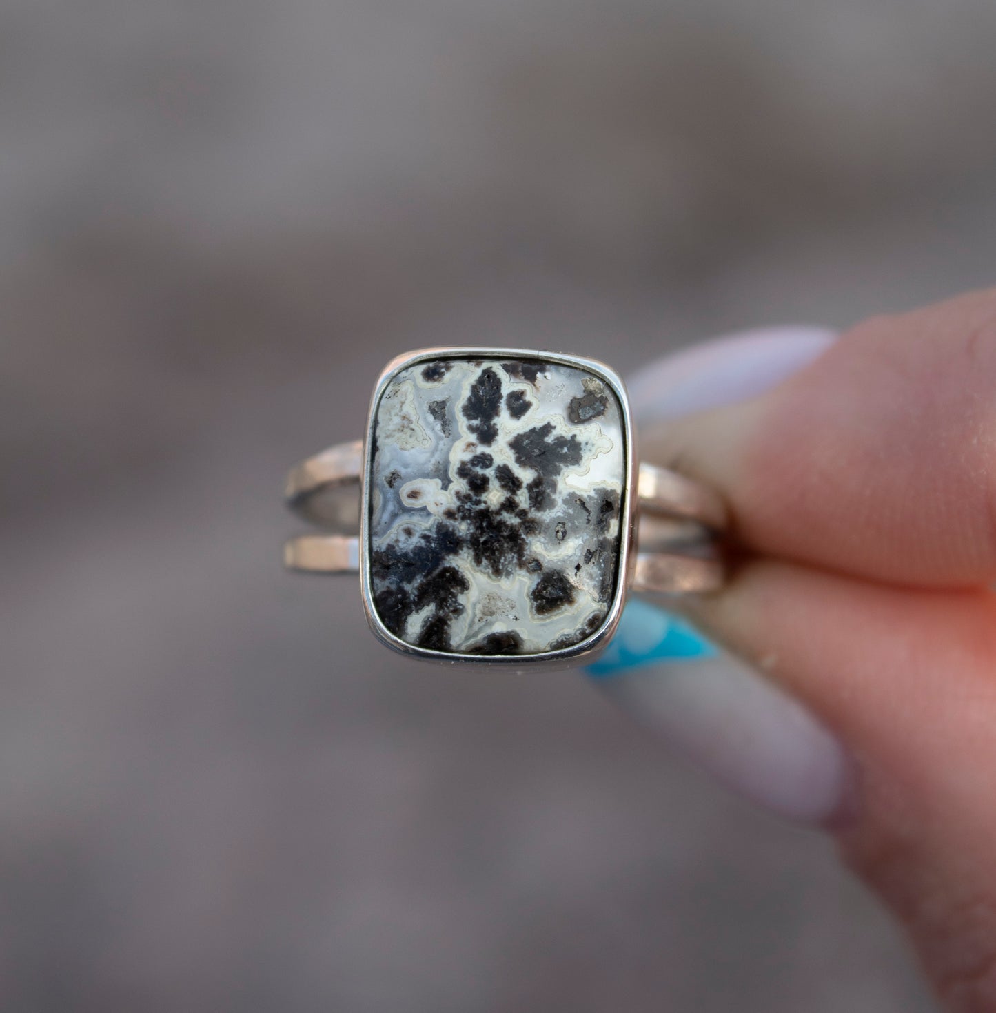 Dendrite Agate Ring Size 7.5