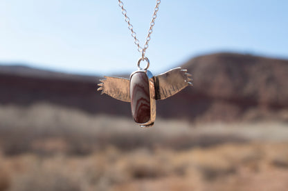 Utah Rhyolite Soaring Hawk Pendant