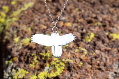 Utah Rhyolite Soaring Hawk Pendant