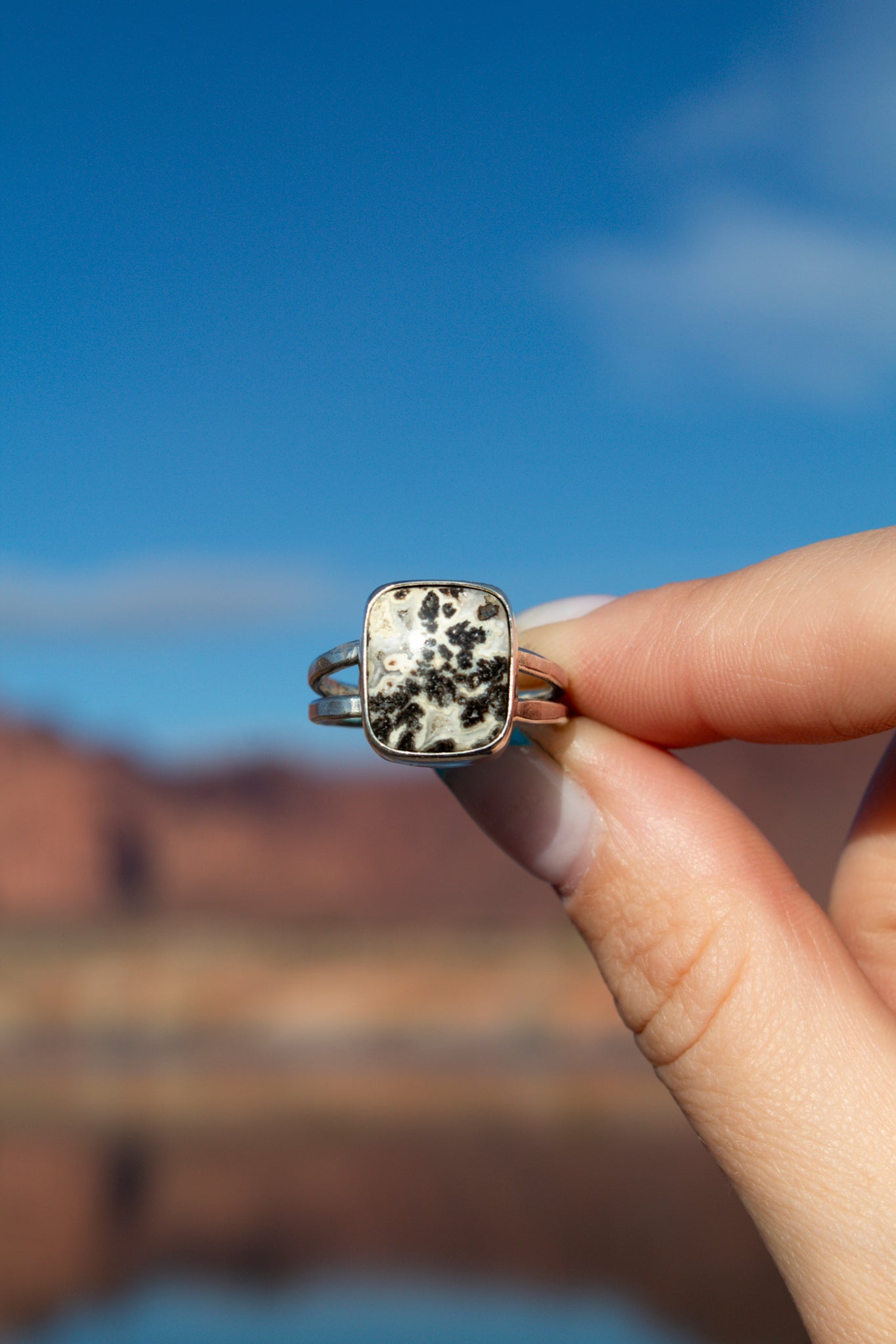 Dendrite Agate Ring Size 7.5