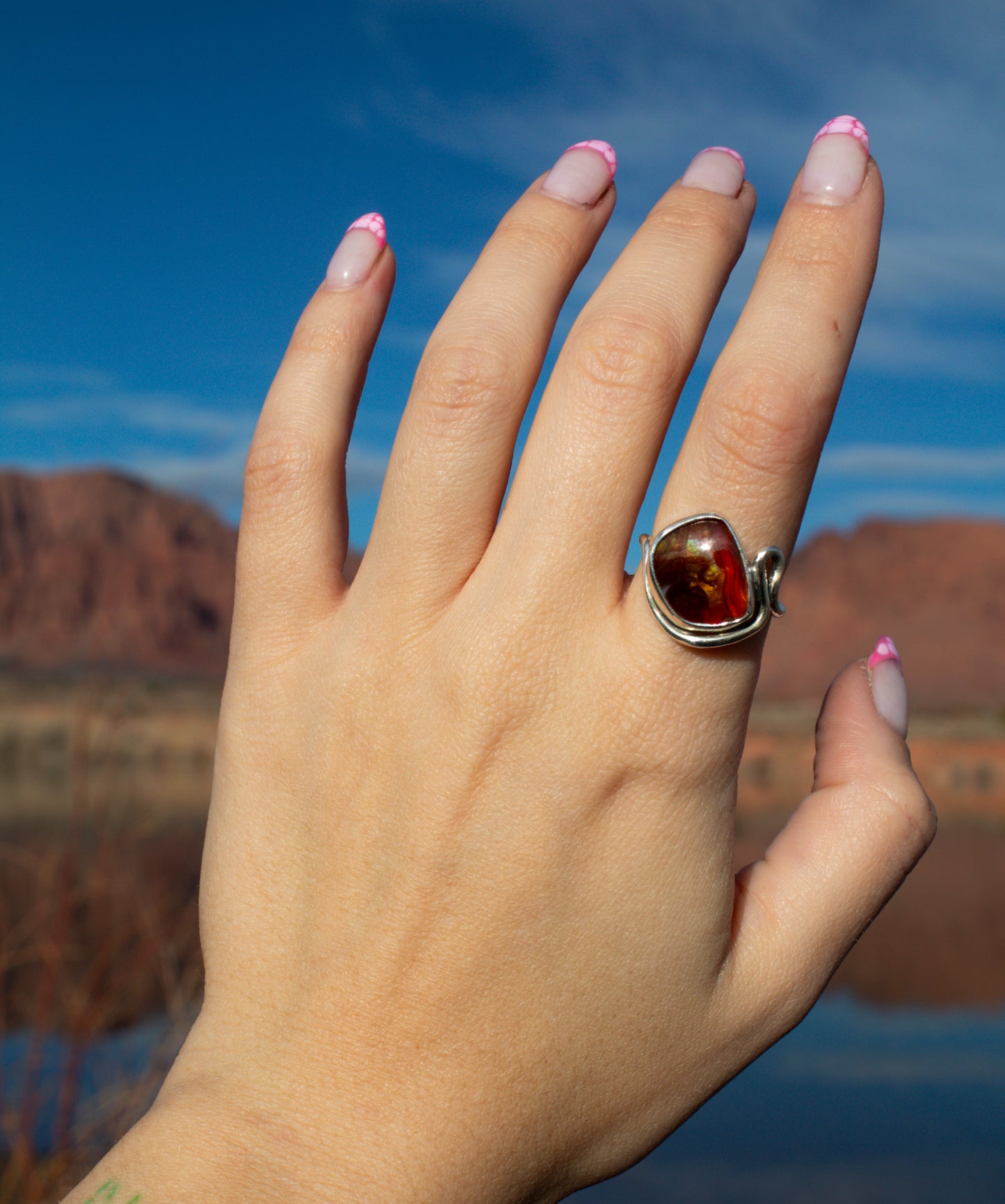 Fire Opal Ring Size 7