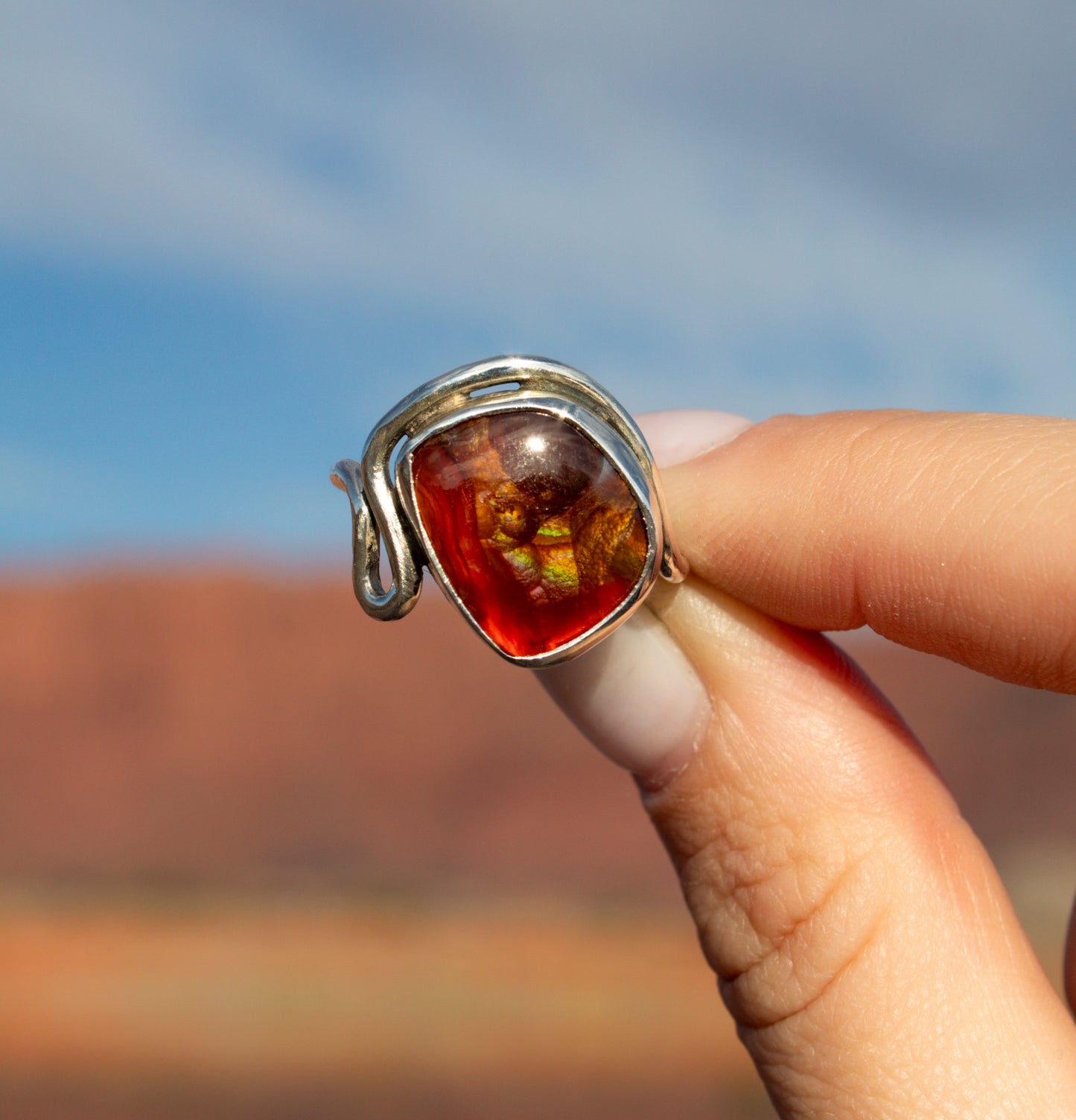 Fire Opal Ring Size 7