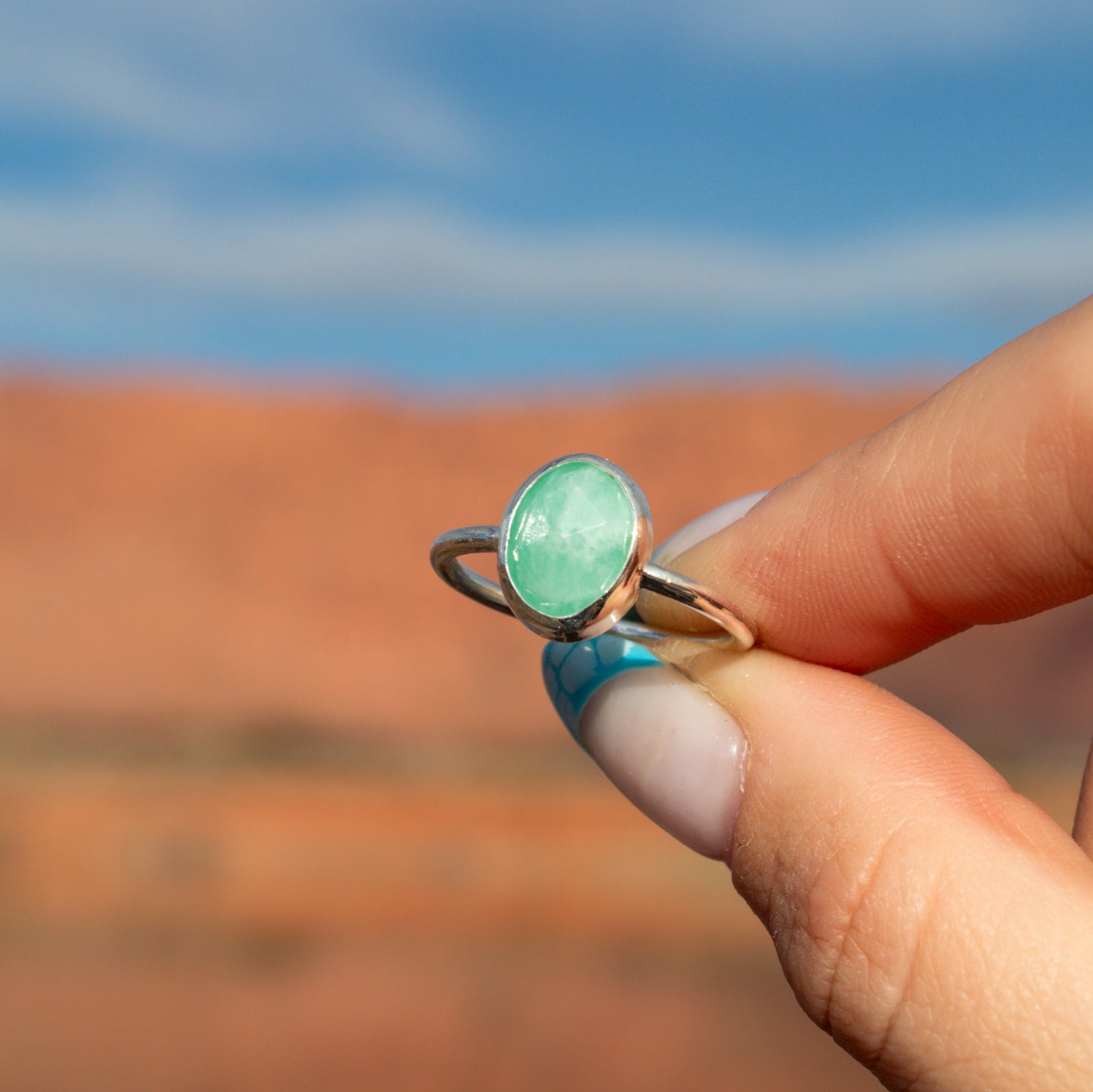 Amazonite Ring Size 7.5