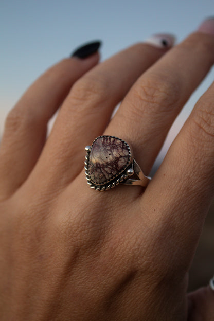 The Red Mineral Ring Size 8