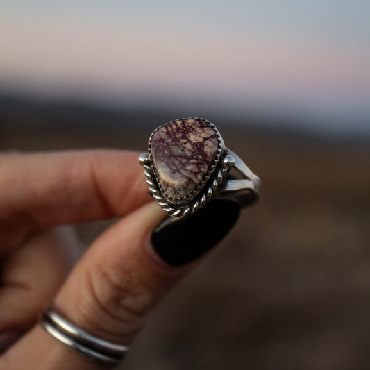 The Red Mineral Ring Size 8