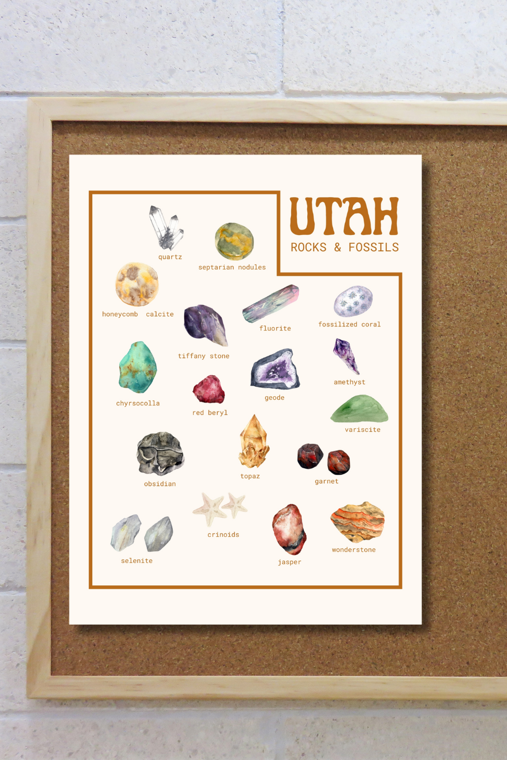 Utah Rocks & Fossils Downloadable Poster – Dazed and Topazed