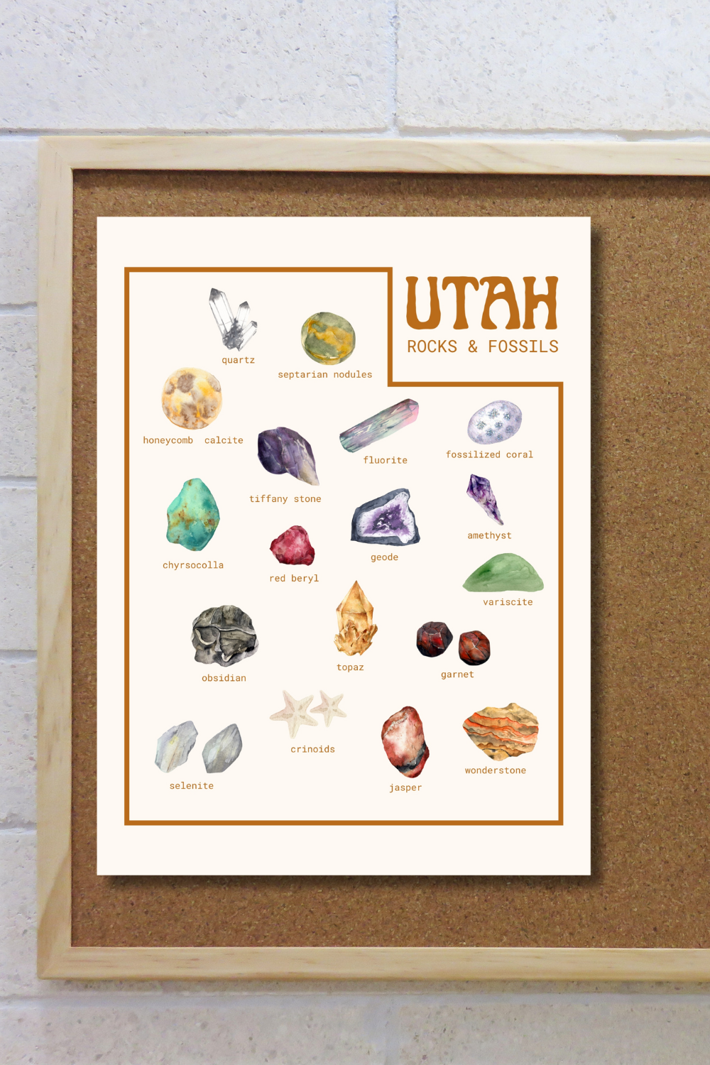 Utah Rocks & Fossils Downloadable Poster