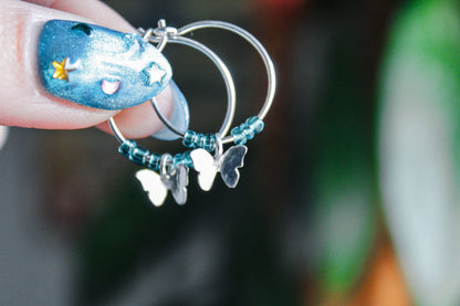 January Earring of the Month: Sterling Silver Butterfly Hoop Earrings