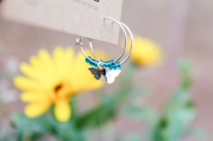 January Earring of the Month: Sterling Silver Butterfly Hoop Earrings