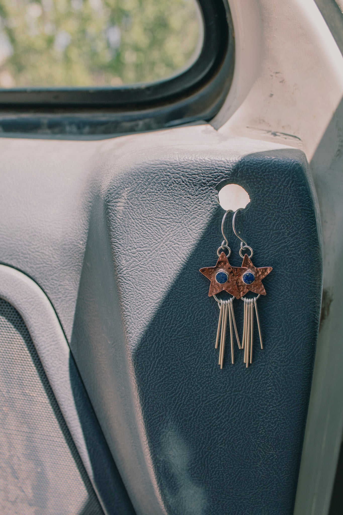 July Earring of the Month: Stars and Stripes Mixed Metal Lapis Earrings