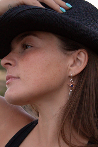 July Earring of the Month: Stars and Stripes Mixed Metal Lapis Earrings