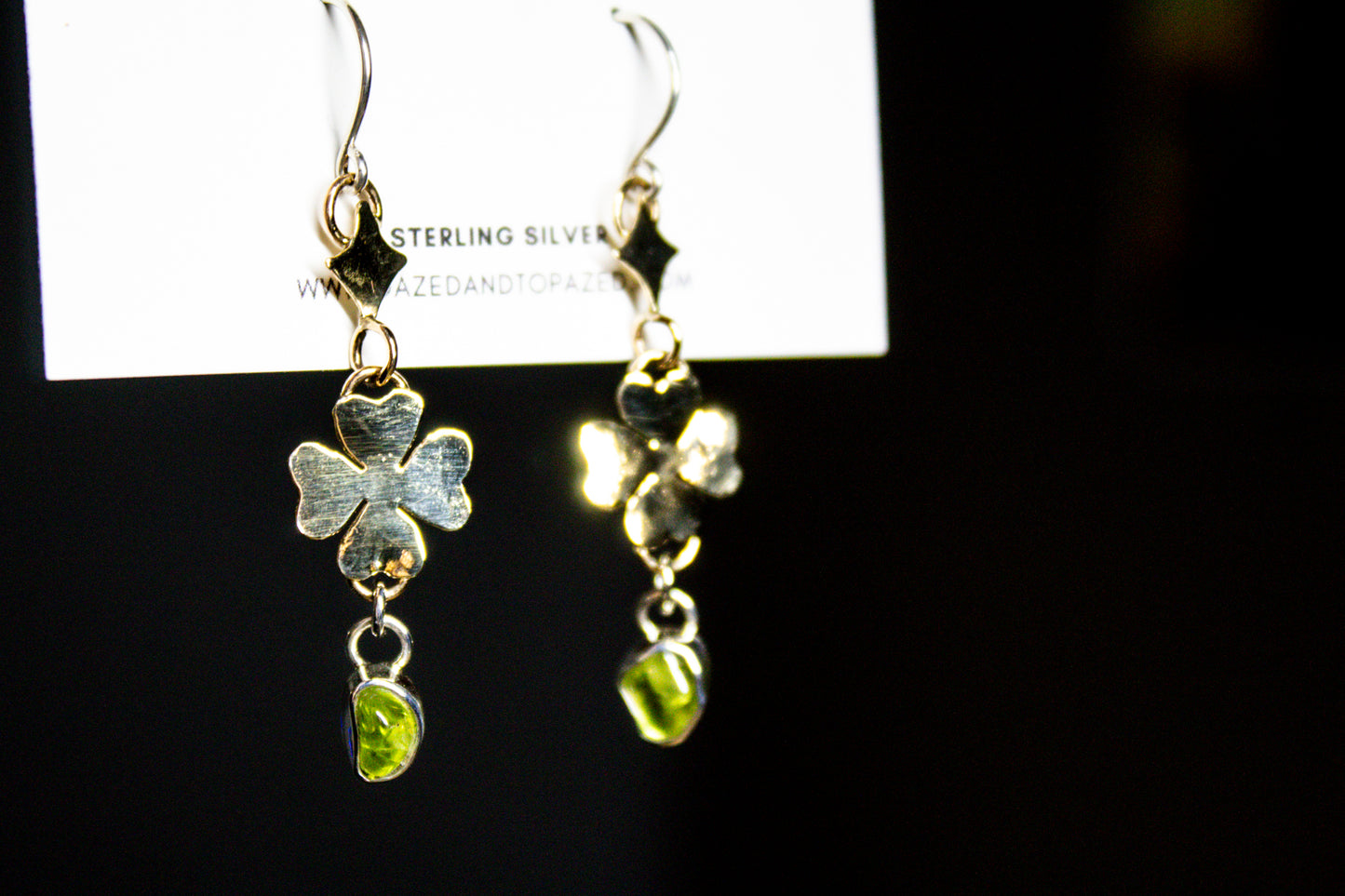 March Earring of the Month- Lucky Peridot Shamrocks