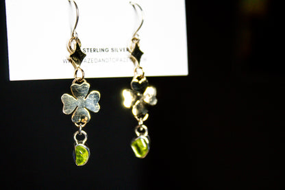 March Earring of the Month- Lucky Peridot Shamrocks
