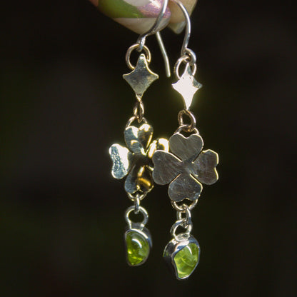 March Earring of the Month- Lucky Peridot Shamrocks