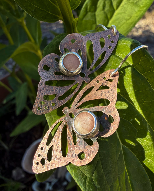 May Earring of the Month: Copper Sunstone Butterfly Earrings