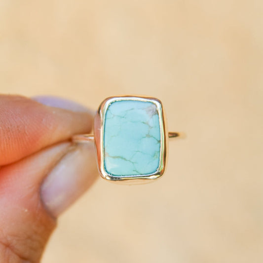 Sky Blue Turquoise Rings