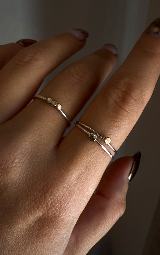 Micro Dot Stacker Rings