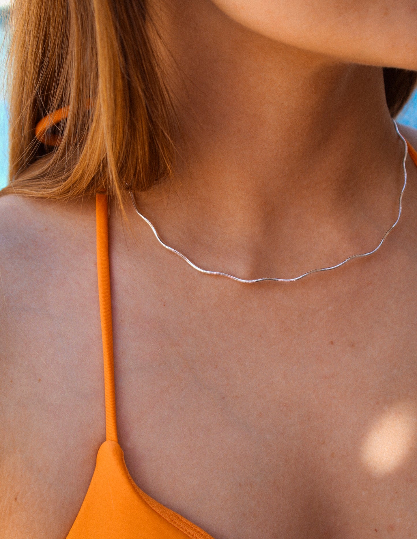 Sterling Silver Wavy Round Chain