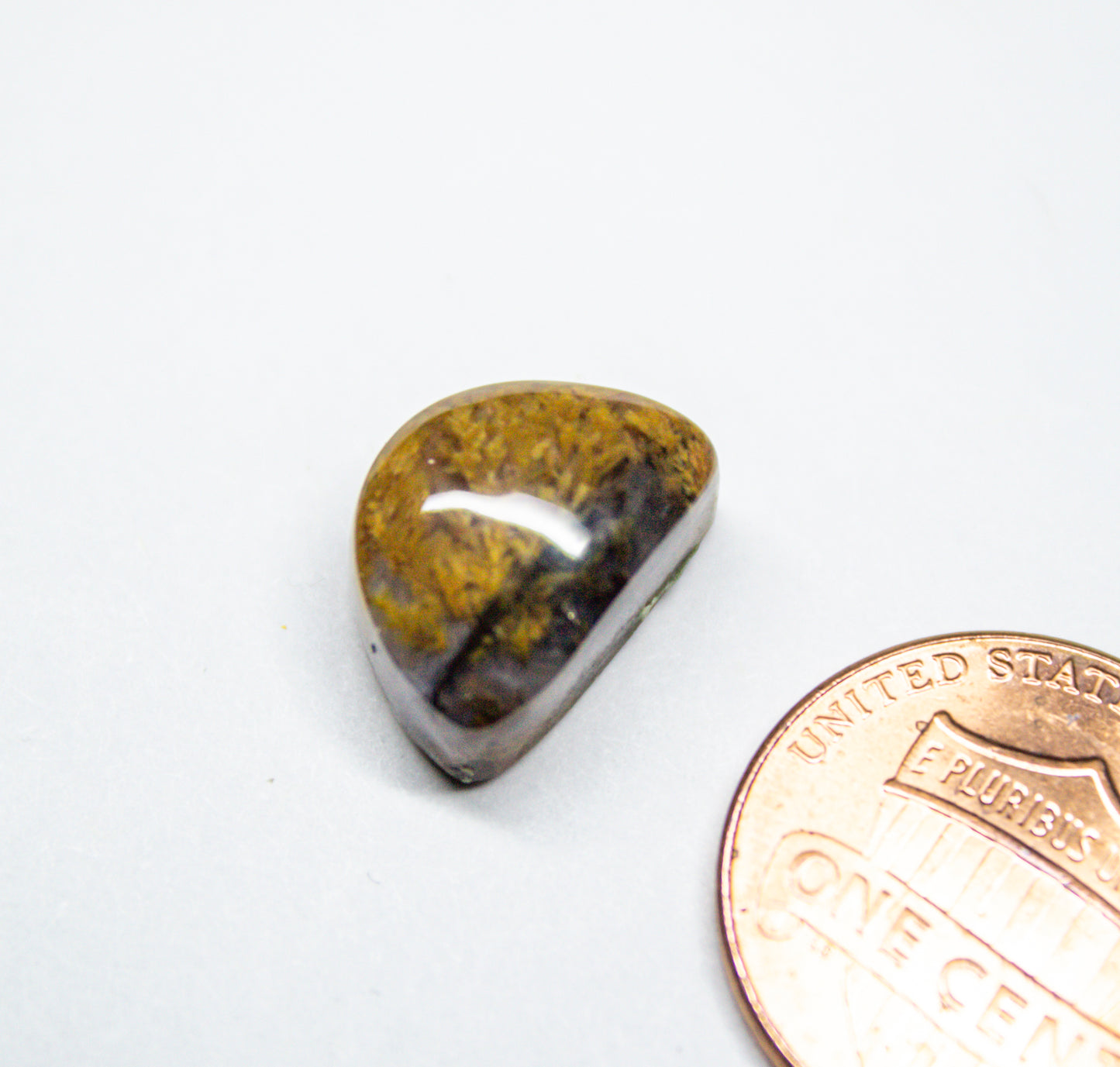 Utah Moss Agate Moon Cabochon