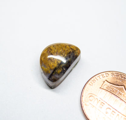 Utah Moss Agate Moon Cabochon