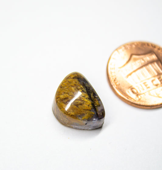 Utah Moss Agate Moon Cabochon