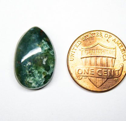 Blue Green Moss Agate Cabochon