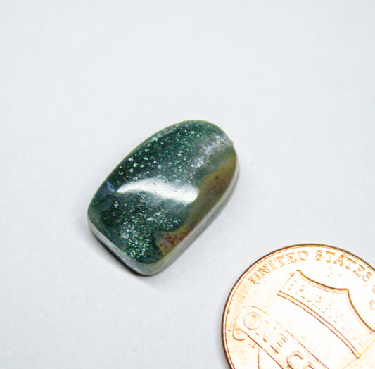 Blue Green Moss Agate Cabochon