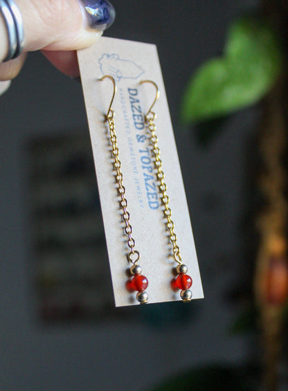 Gemstone Pendulum Earrings