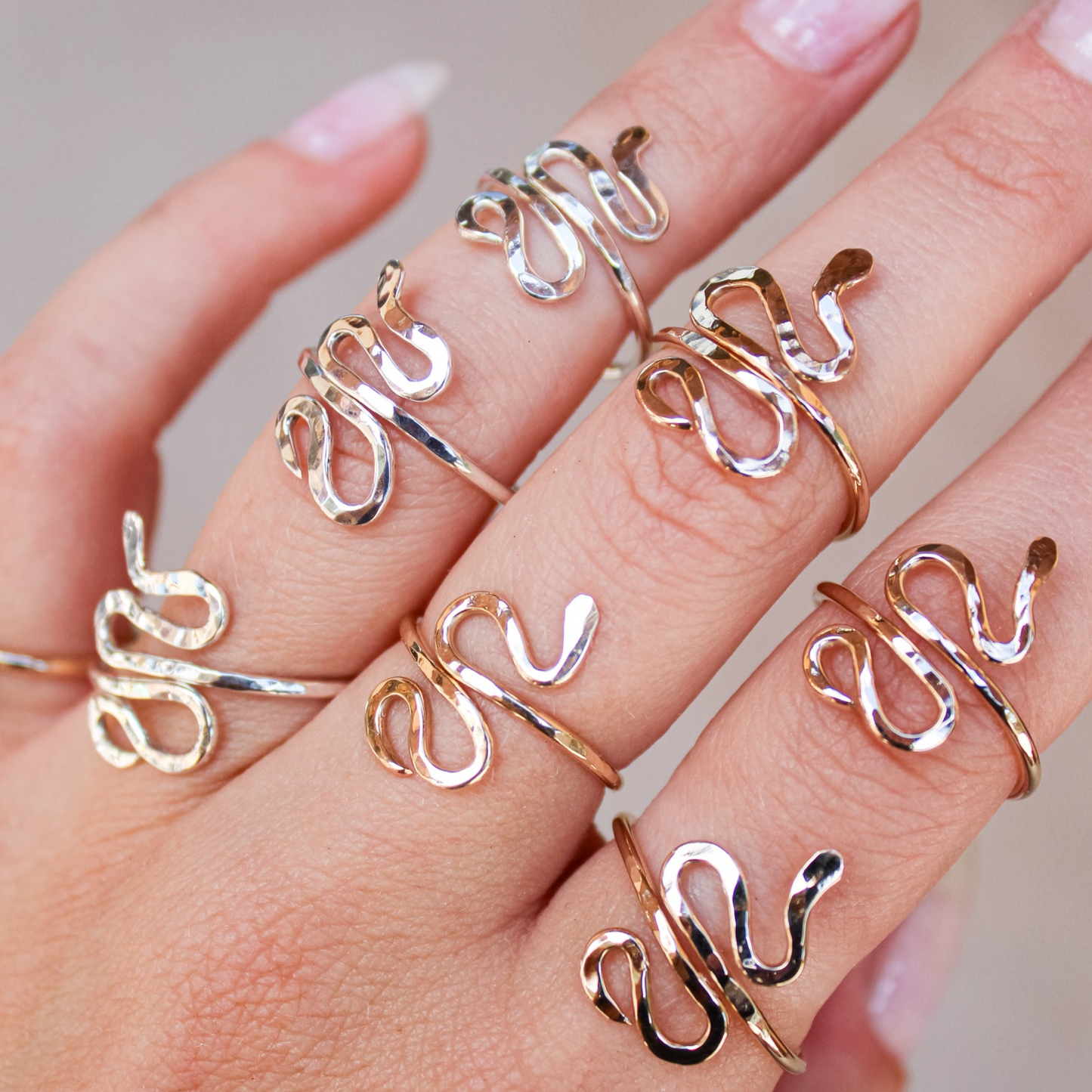 Serpent Adjustable Rings