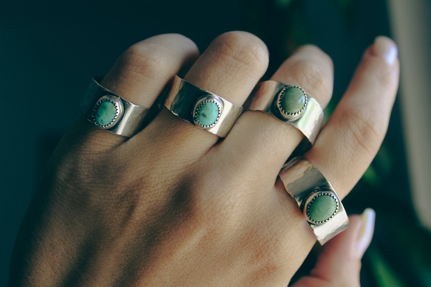 Turquoise Saddle Rings