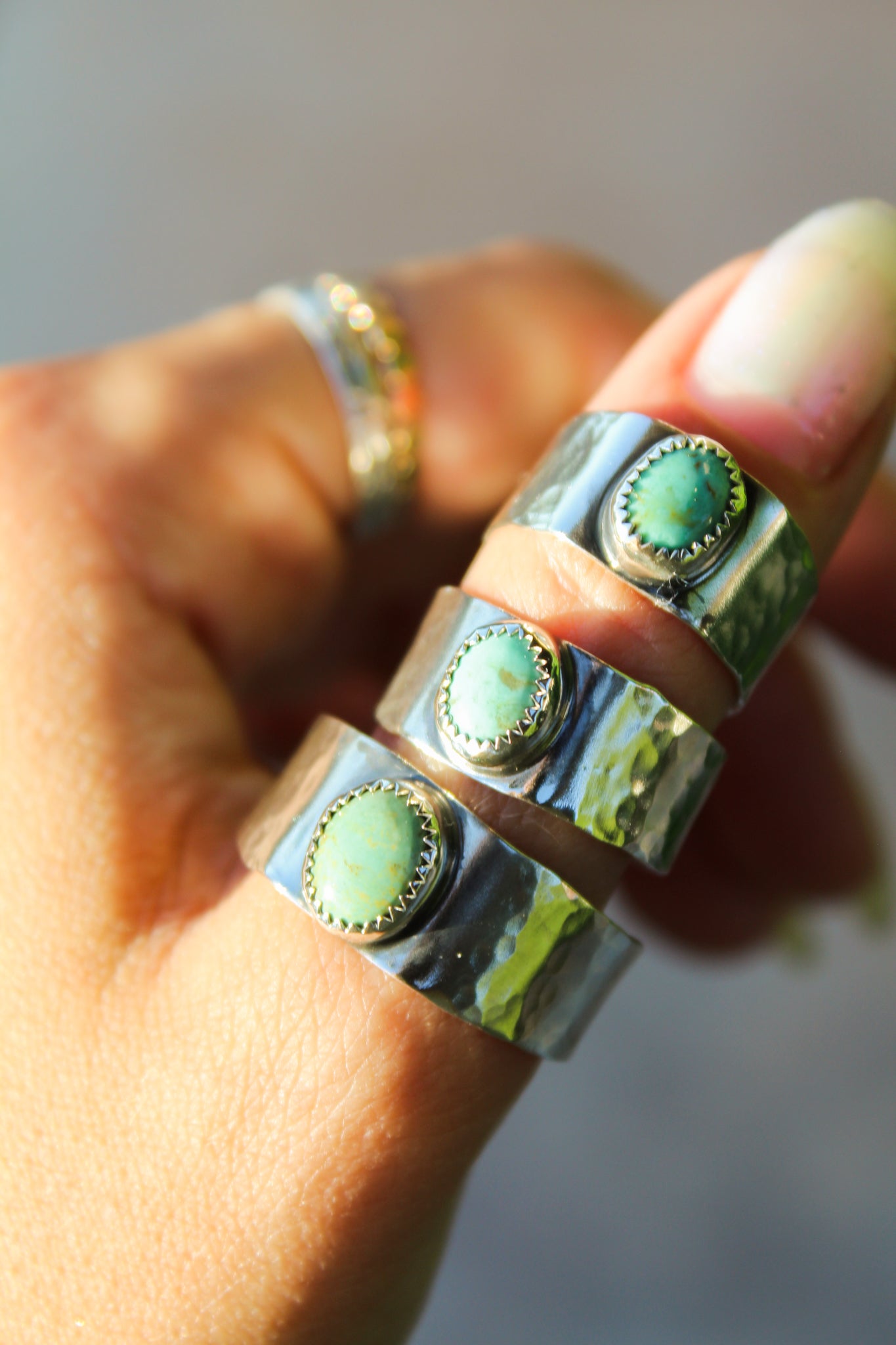 Turquoise Saddle Rings