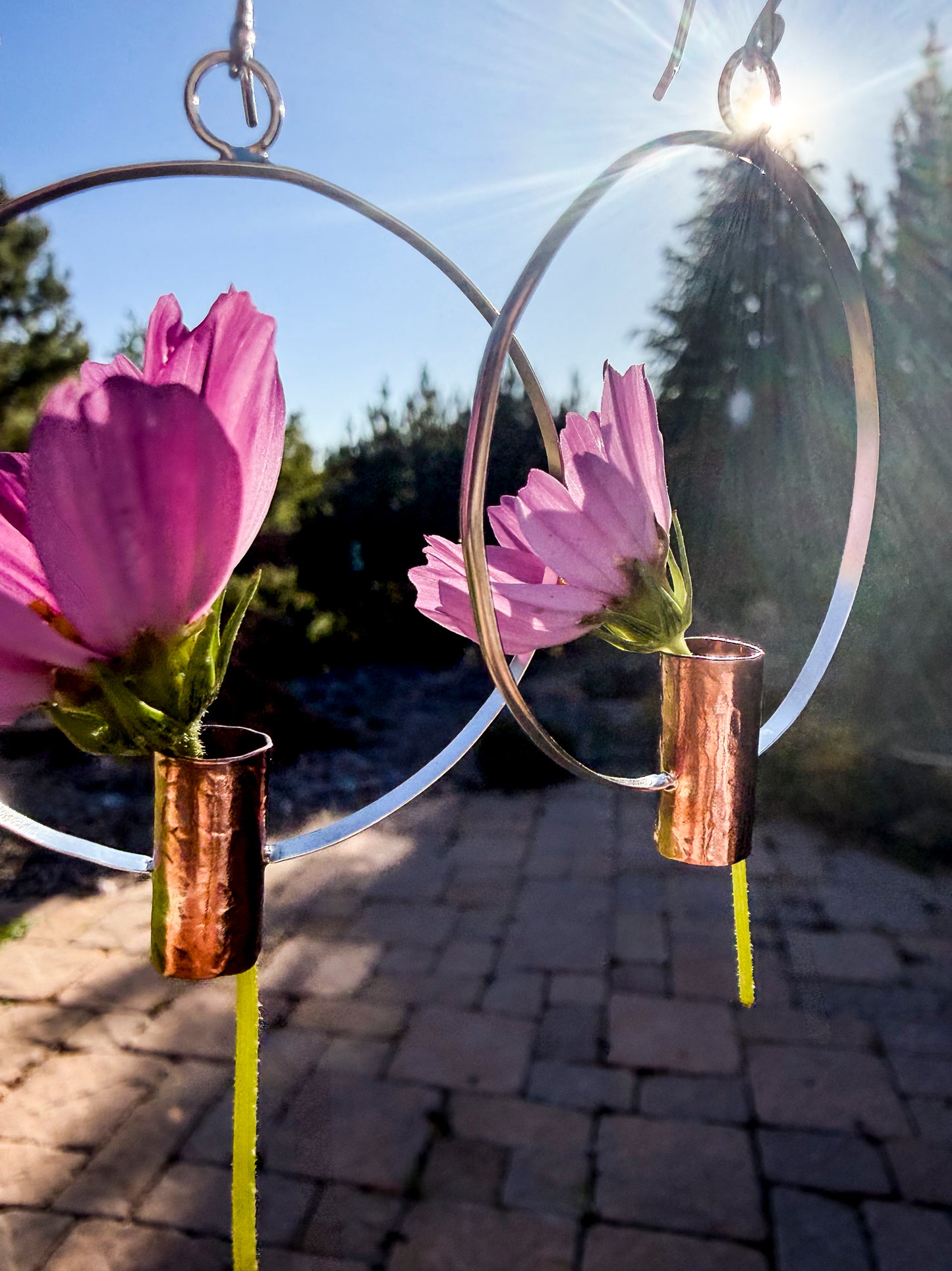 Bloom Hoops Flower Vessel Earrings