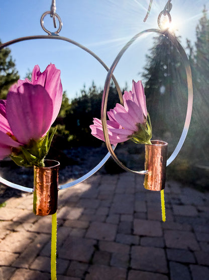 Bloom Hoops Flower Vessel Earrings