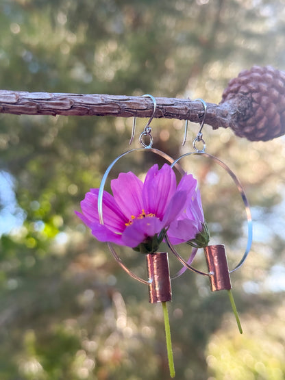 Bloom Hoops Flower Vessel Earrings