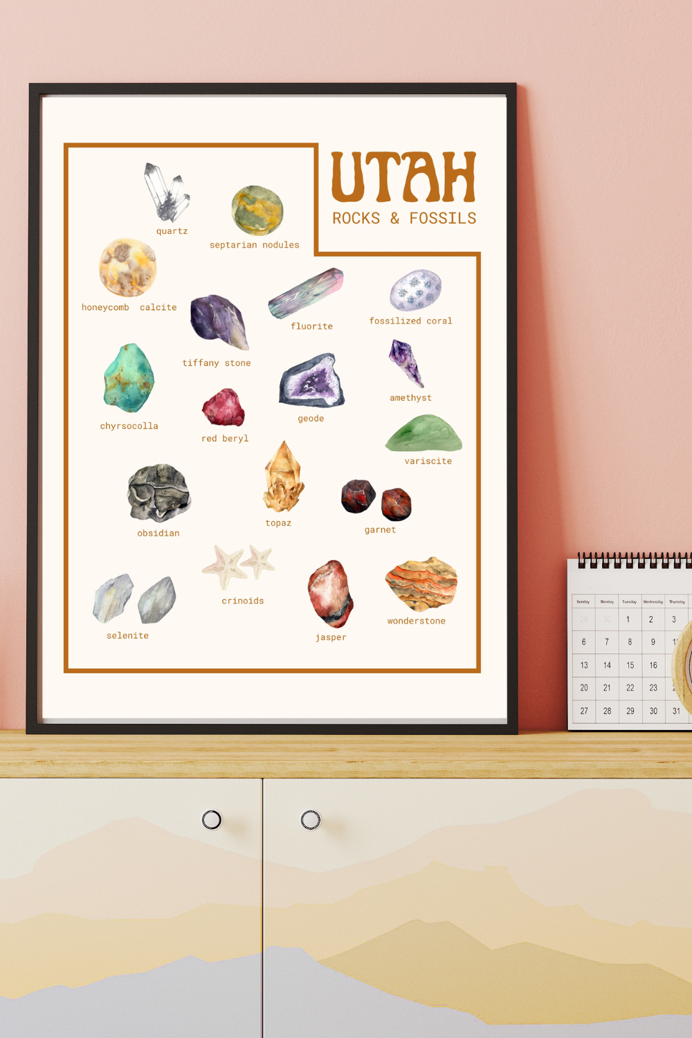 Utah Rocks & Fossils Downloadable Poster